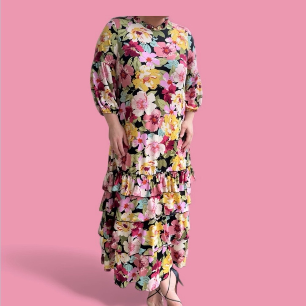 Vibrant Floral Maxi Dress